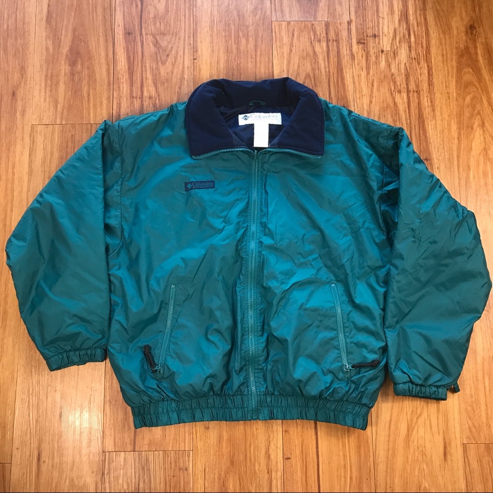 Mens Blue Columbia Sportswear Windbreaker Jacket L